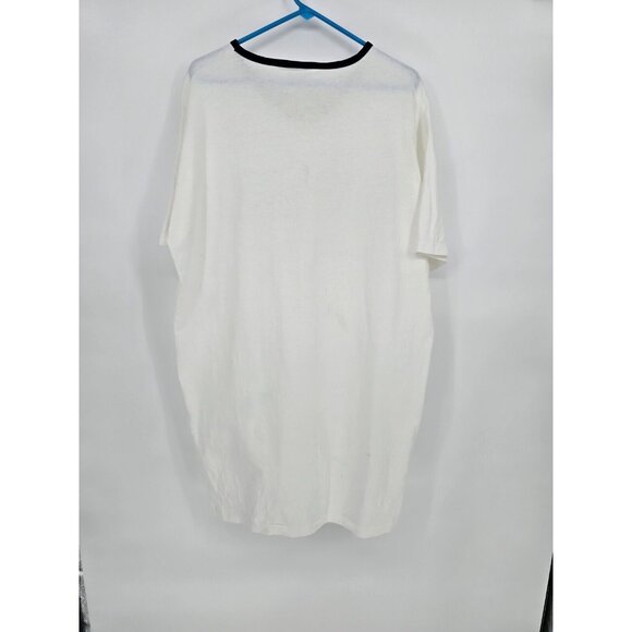 EMERSON STREET Womens Sleepshirt Whte Short Sleeve 'In a Meeting One Size - Picture 5 of 5